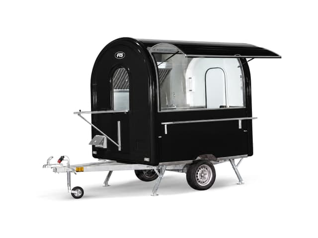 Foodtrailer Chef+ in het zwart, formaat AIR 220
